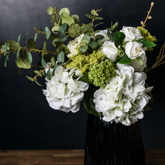 White Hydrangea Hand Tied Bouquet Arrangement