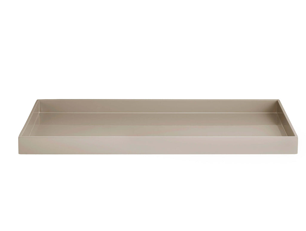 rectangular fawn lacquered tray